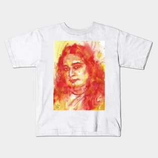 PARAMAHANSA YOGANANDA - watercolor portrait.1 Kids T-Shirt